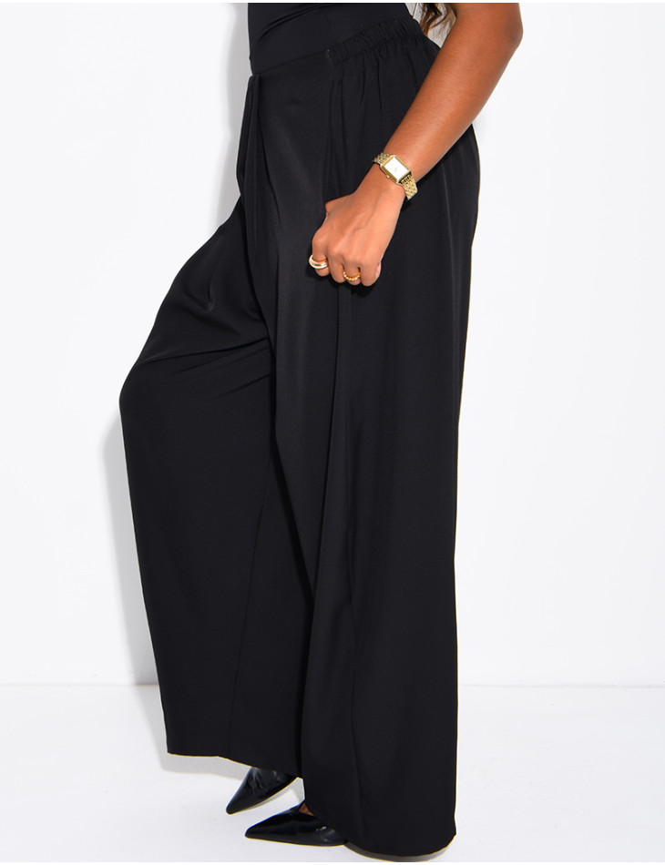 Pantalon ample fluide à taille élastique