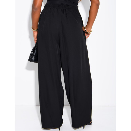 Pantalon ample fluide à taille élastique