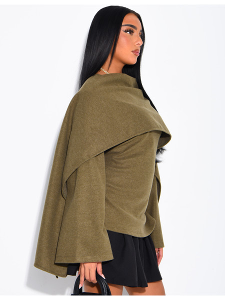 Top à nouer avec cape intégrée