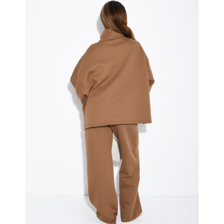 Ensemble pantalon et pull à col zippé