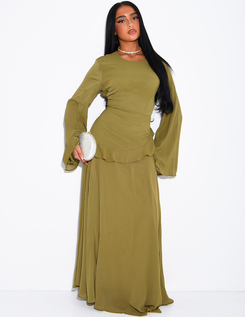 Robe modeste en voile à...