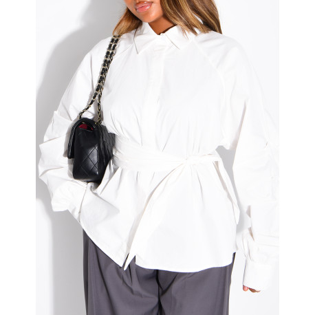 Chemise à nouer à la taille