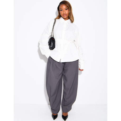 Chemise à nouer à la taille