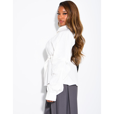 Chemise à nouer à la taille