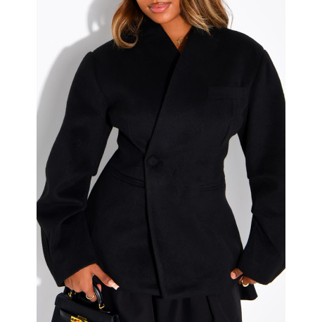 Veste premium style blazer en laine