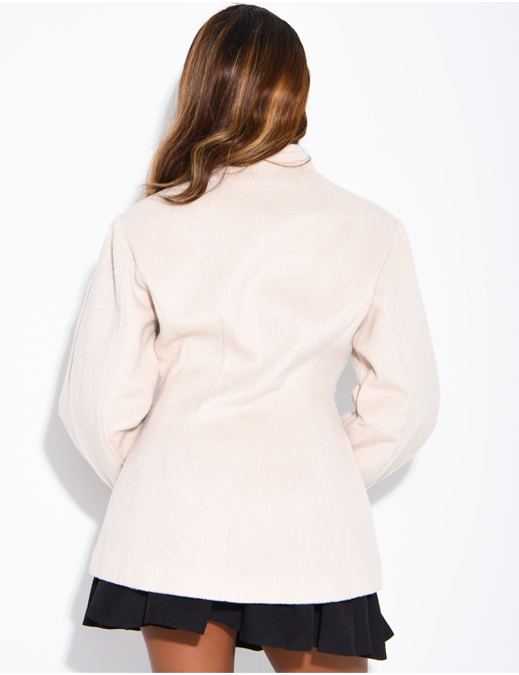Veste premium style blazer en laine