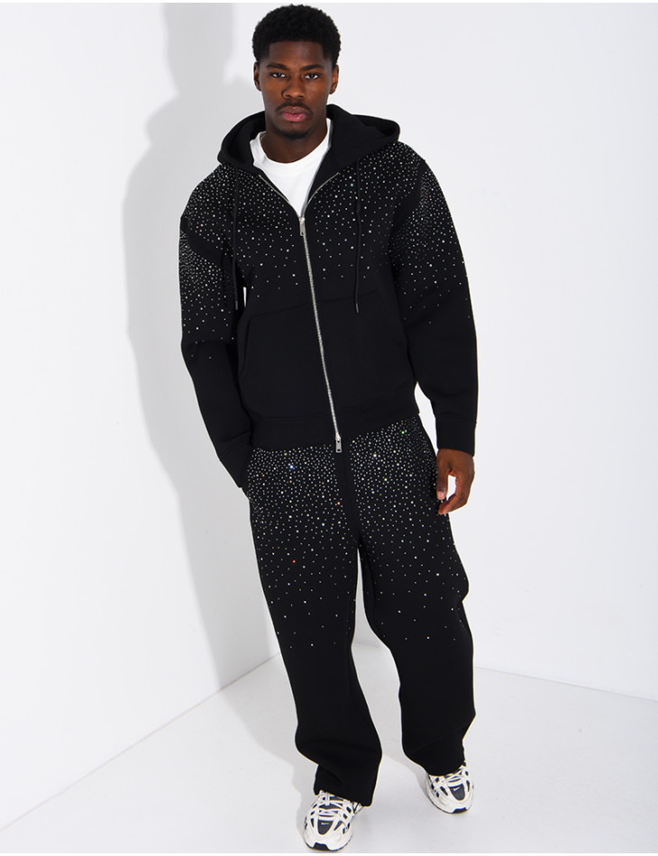 Strassverziertes Neopren-Set (Hose und Kapuzenjacke)