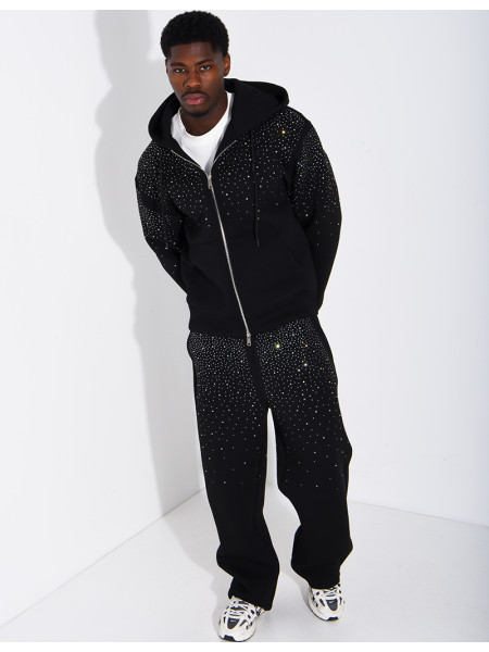 Strassverziertes Neopren-Set (Hose und Kapuzenjacke)