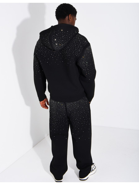 Strassverziertes Neopren-Set (Hose und Kapuzenjacke)