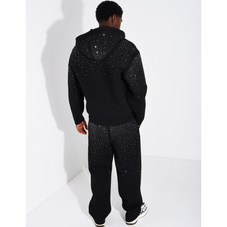 Strassverziertes Neopren-Set (Hose und Kapuzenjacke)