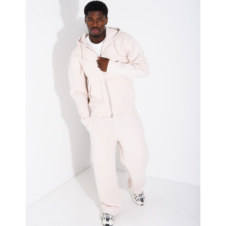 Ensemble en néoprène à strass pantalon et veste à capuche