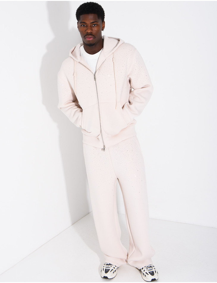 Ensemble en néoprène à strass pantalon et veste à capuche