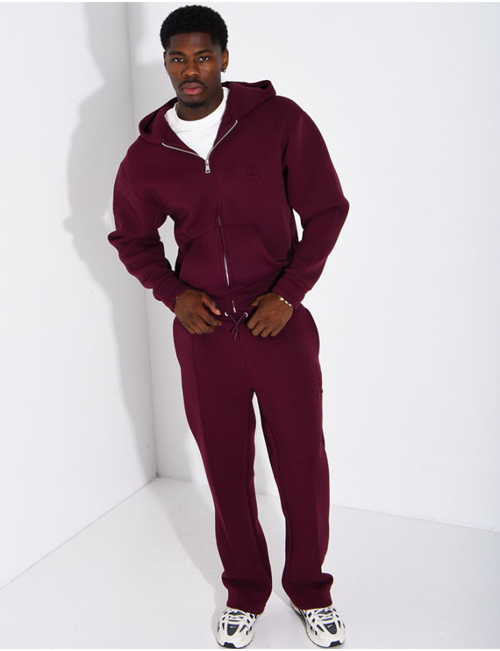 Ensemble pantalon et veste à capuche avec relief Tour Eiffel