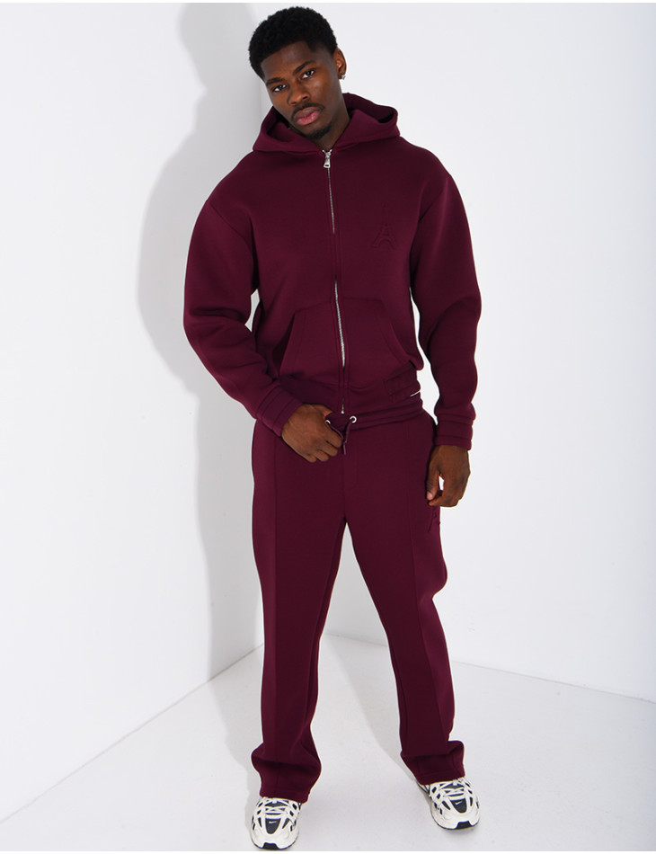 Ensemble pantalon et veste à capuche avec relief Tour Eiffel
