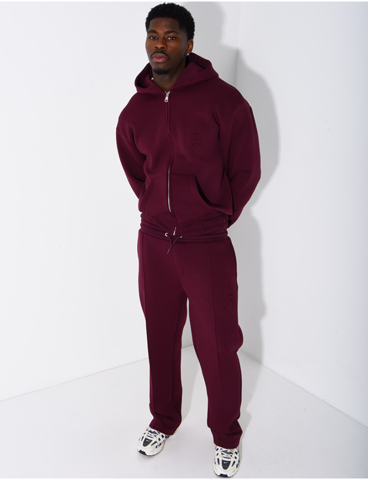 Ensemble pantalon et veste à capuche avec relief Tour Eiffel