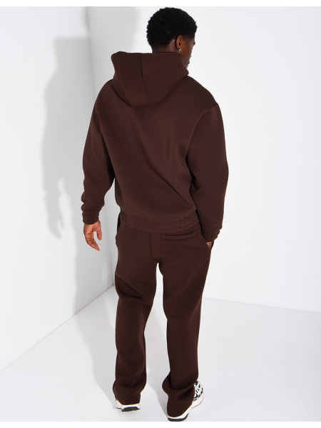 Pants and hooded jacket set with embossed Eiffel Tower design