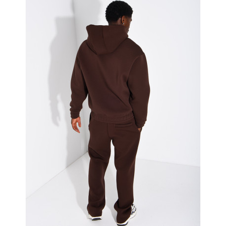 Pants and hooded jacket set with embossed Eiffel Tower design