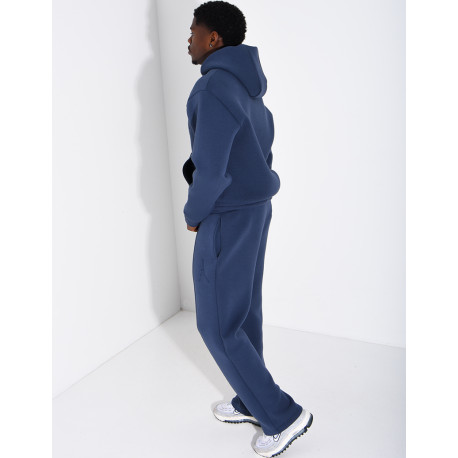 Pants and hooded jacket set with embossed Eiffel Tower design