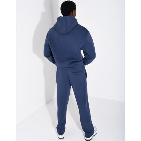 Pants and hooded jacket set with embossed Eiffel Tower design