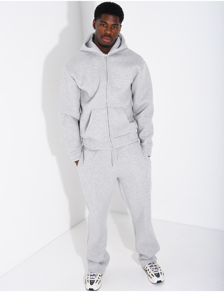 Set aus Hose und Kapuzenjacke mit Eiffelturm-Prägung