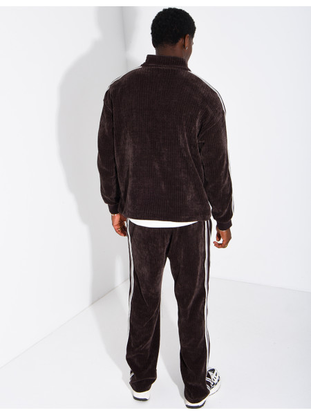 Ensemble côtelé pantalon et veste à bandes