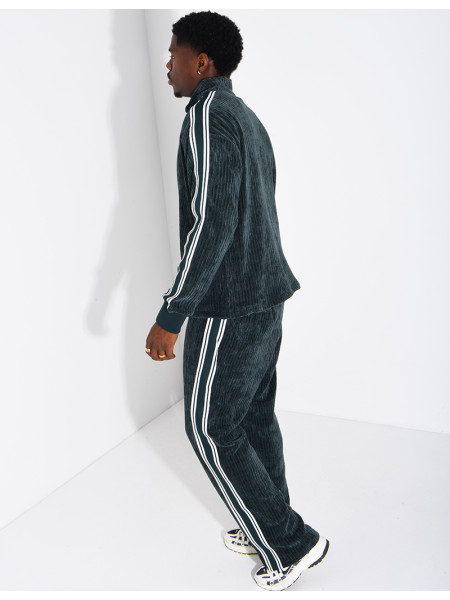 Ensemble côtelé pantalon et veste à bandes