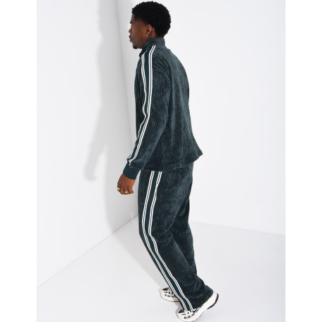 Ensemble côtelé pantalon et veste à bandes
