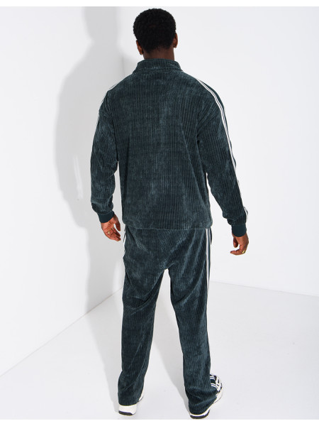 Ensemble côtelé pantalon et veste à bandes