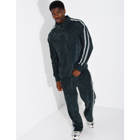 Ensemble côtelé pantalon et veste à bandes