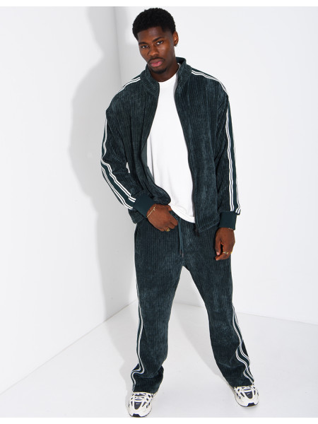 Ensemble côtelé pantalon et veste à bandes