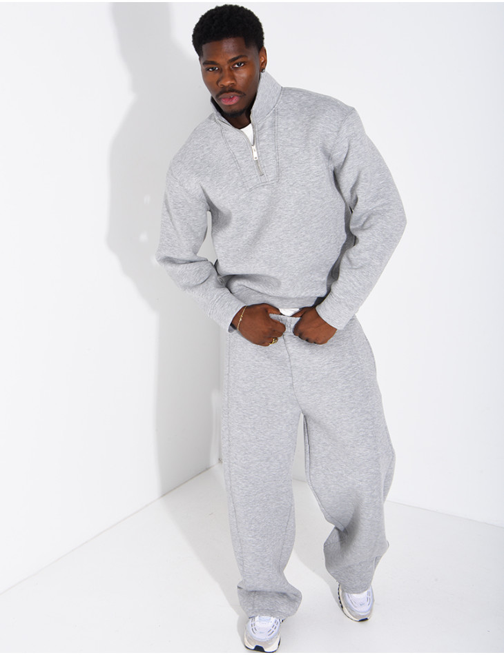 Ensemble en néoprène pantalon et sweat col à fermeture éclaire