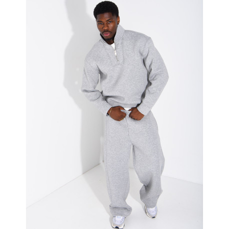 Ensemble en néoprène pantalon et sweat col à fermeture éclaire