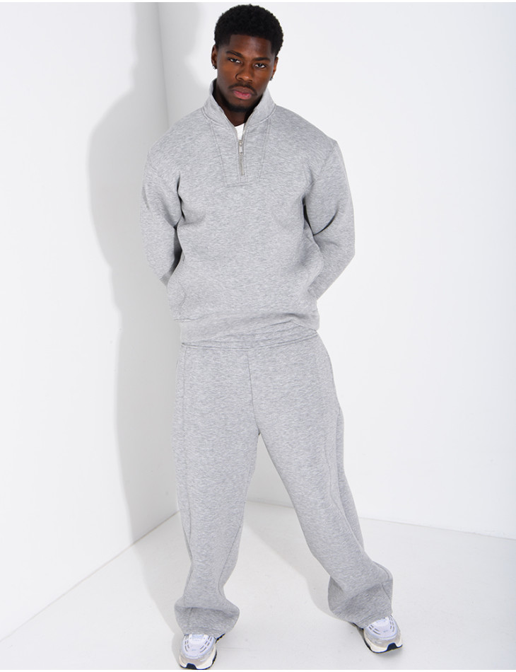 Ensemble en néoprène pantalon et sweat col à fermeture éclaire
