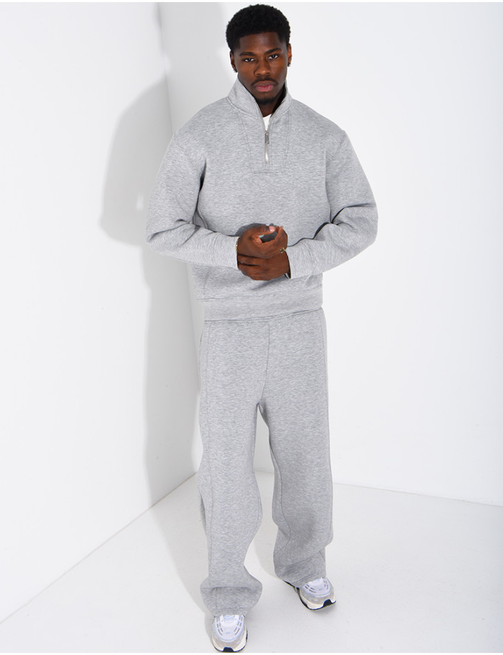 Ensemble en néoprène pantalon et sweat col à fermeture éclaire
