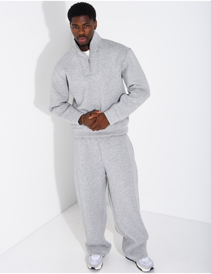 Ensemble en néoprène pantalon et sweat col à fermeture éclaire