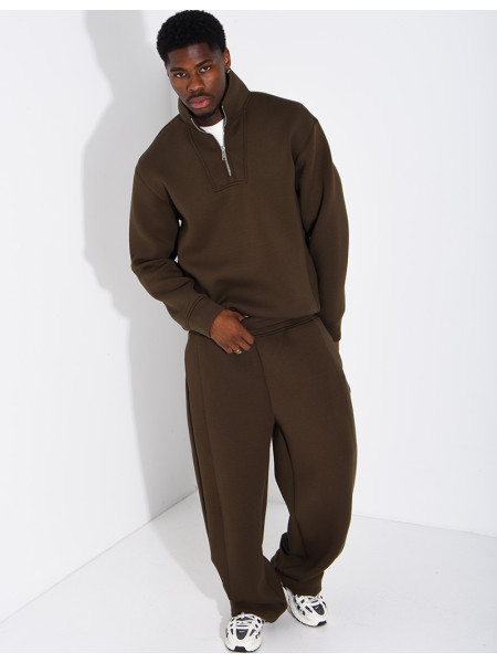 Ensemble en néoprène pantalon et sweat col à fermeture éclaire
