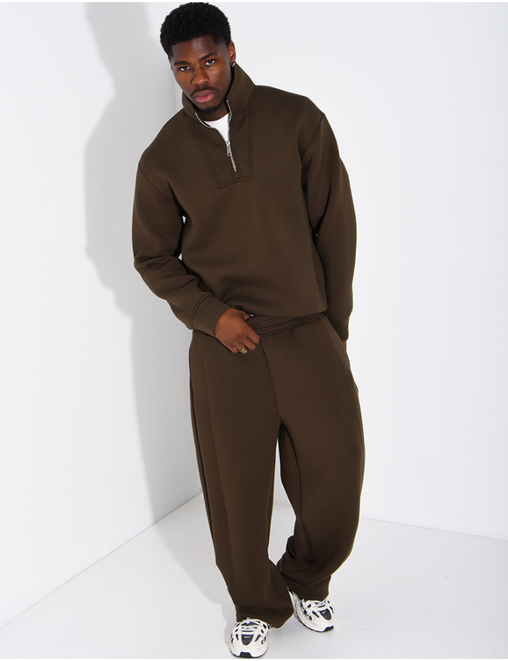 Ensemble en néoprène pantalon et sweat col à fermeture éclaire