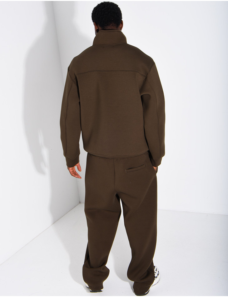 Ensemble en néoprène pantalon et sweat col à fermeture éclaire