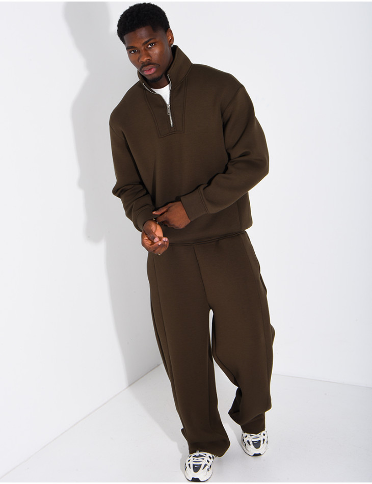 Ensemble en néoprène pantalon et sweat col à fermeture éclaire