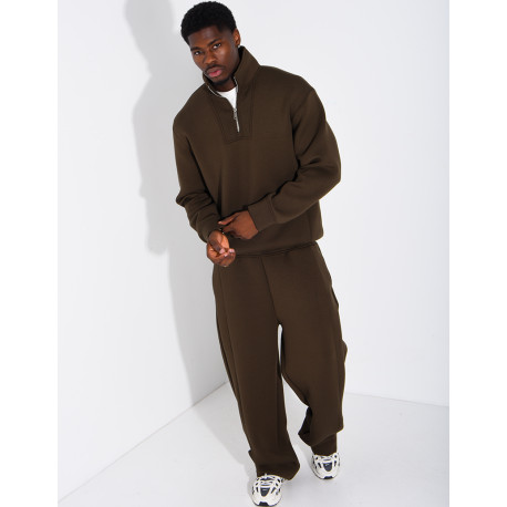 Ensemble en néoprène pantalon et sweat col à fermeture éclaire