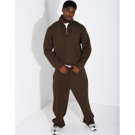 Ensemble en néoprène pantalon et sweat col à fermeture éclaire