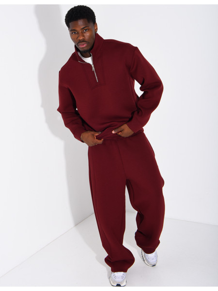 Ensemble en néoprène pantalon et sweat col à fermeture éclaire