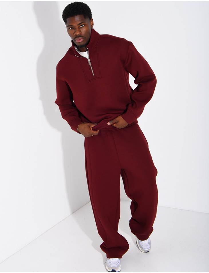Ensemble en néoprène pantalon et sweat col à fermeture éclaire