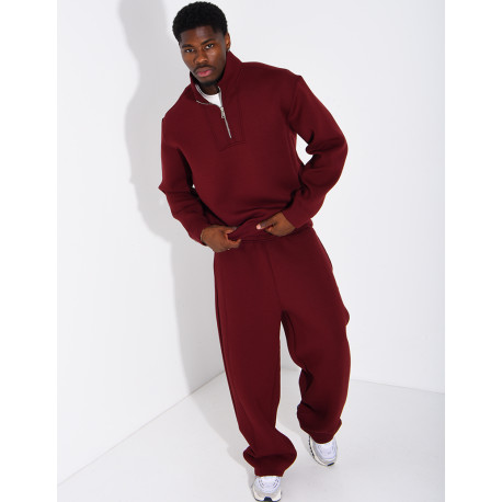 Ensemble en néoprène pantalon et sweat col à fermeture éclaire