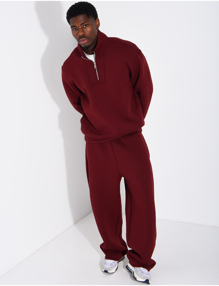 Ensemble en néoprène pantalon et sweat col à fermeture éclaire