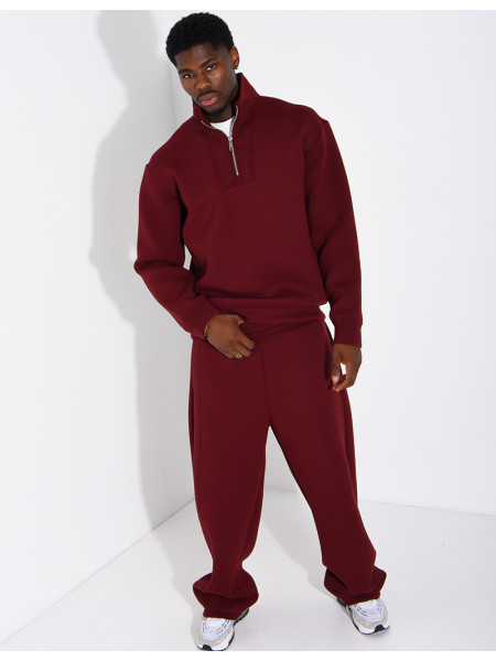Ensemble en néoprène pantalon et sweat col à fermeture éclaire