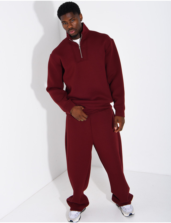 Ensemble en néoprène pantalon et sweat col à fermeture éclaire