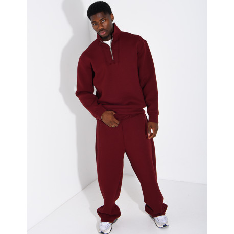 Ensemble en néoprène pantalon et sweat col à fermeture éclaire