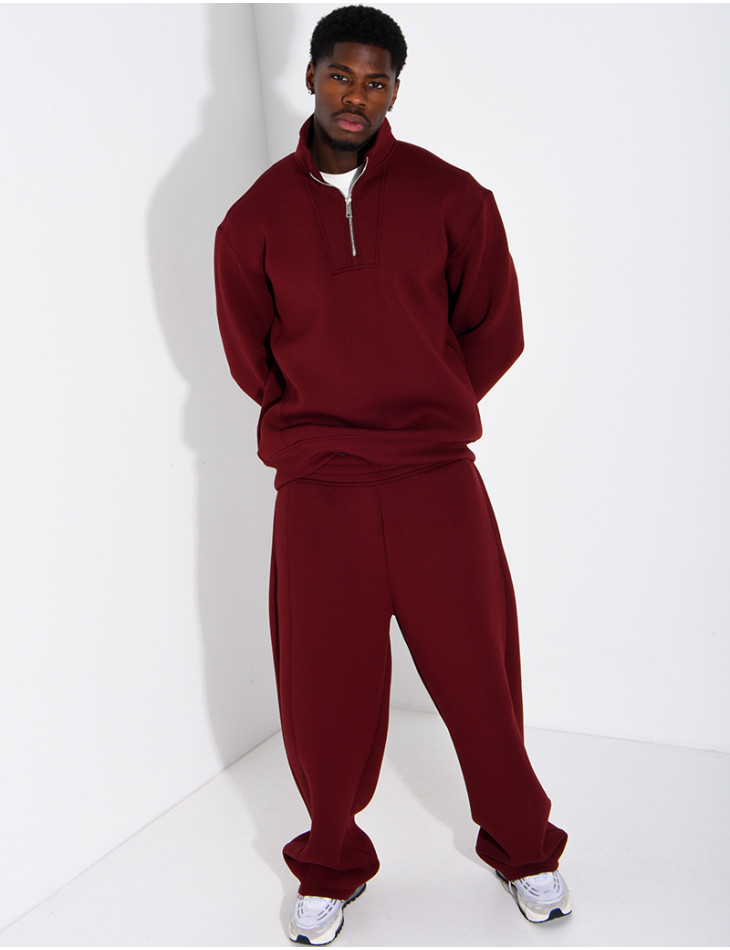 Ensemble en néoprène pantalon et sweat col à fermeture éclaire