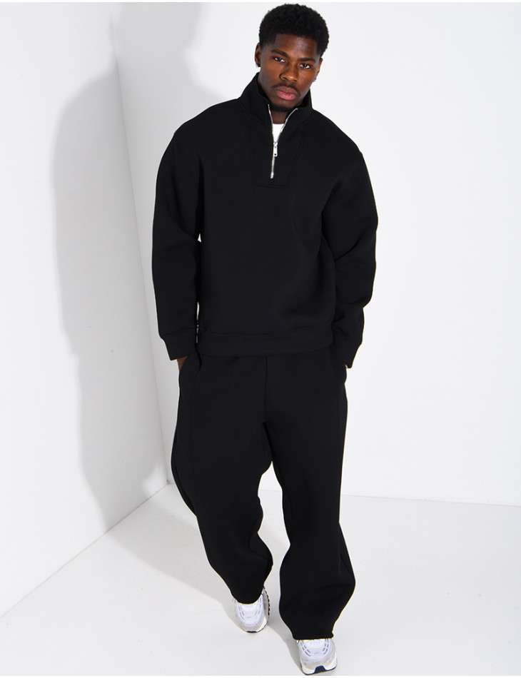 Ensemble en néoprène pantalon et sweat col à fermeture éclaire
